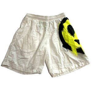 BARROW Smiley Print Shorts in White